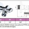 Grifo Lavadora América 1/2" - 3/4" 90º STANDAR HIDRAÚLICA - Imagen 4