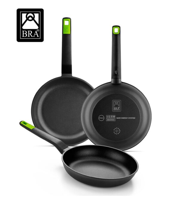 Set 3 Sartenes BRA A841202 Gastro 20-24-28 cms