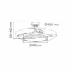 Ventilador Techo CRISTALRECORD SuperEco  45W Retráctiles - Temporizador - LED - Mando - Blanco - Imagen 9