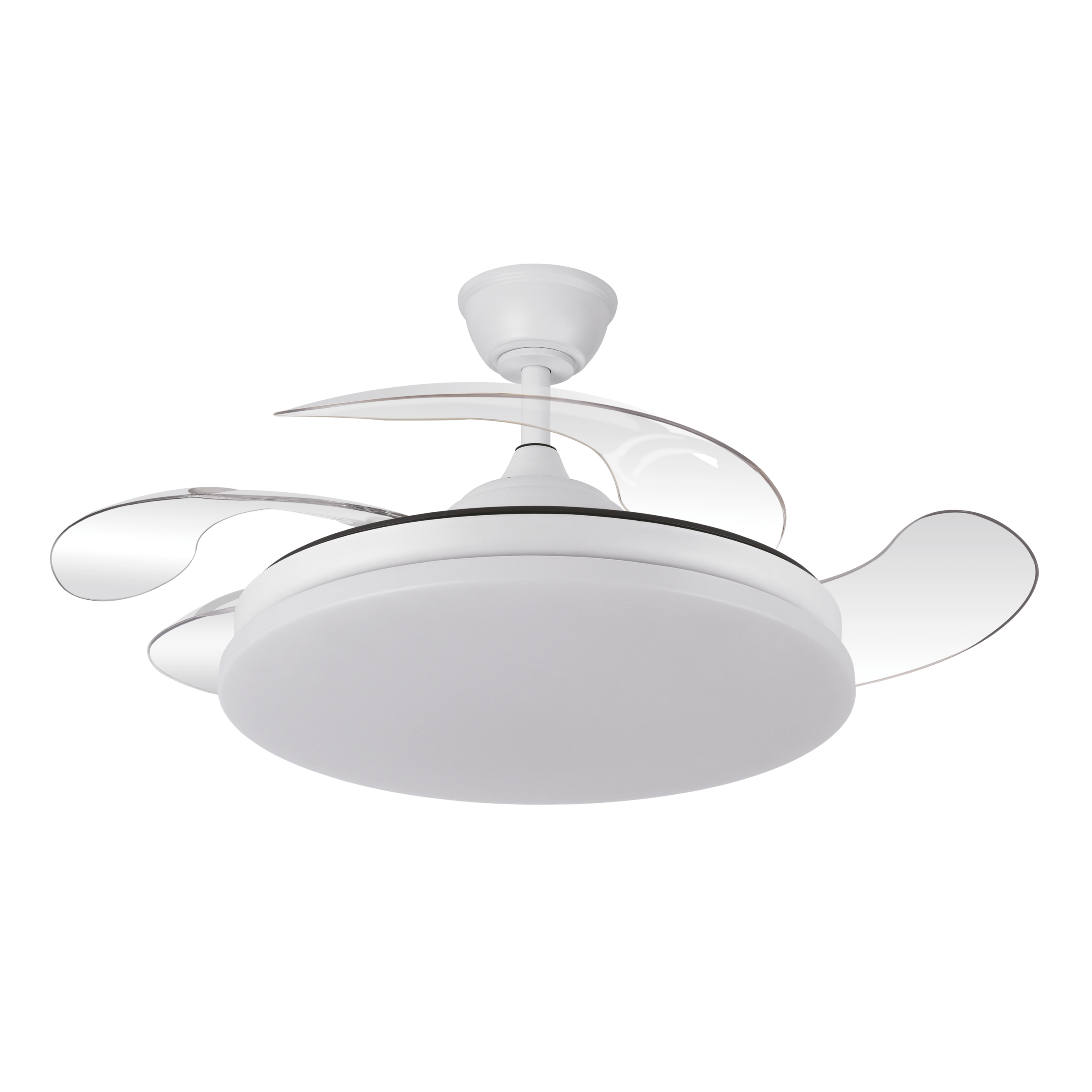 Ventilador Dc Tridente 59w Blanco 4 Aspas 107d 6980 lm